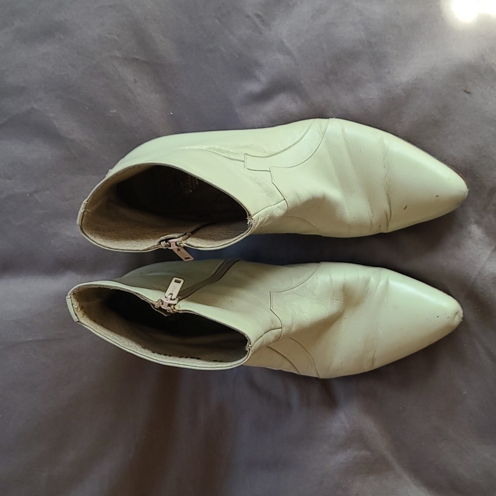 Vintage White Booties